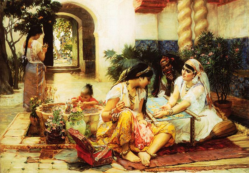 Frederick Arthur Bridgman In a Village El Biar Algeria oil painting picture